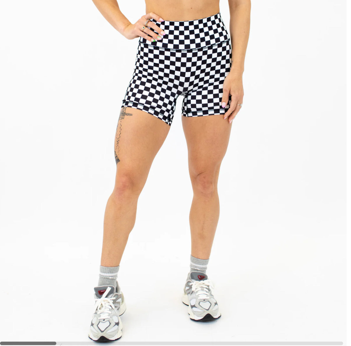 Charge Short - Black and White Check