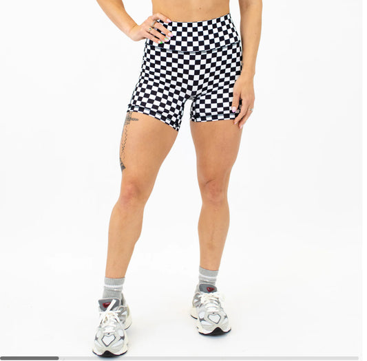 Charge Short - Black and White Check
