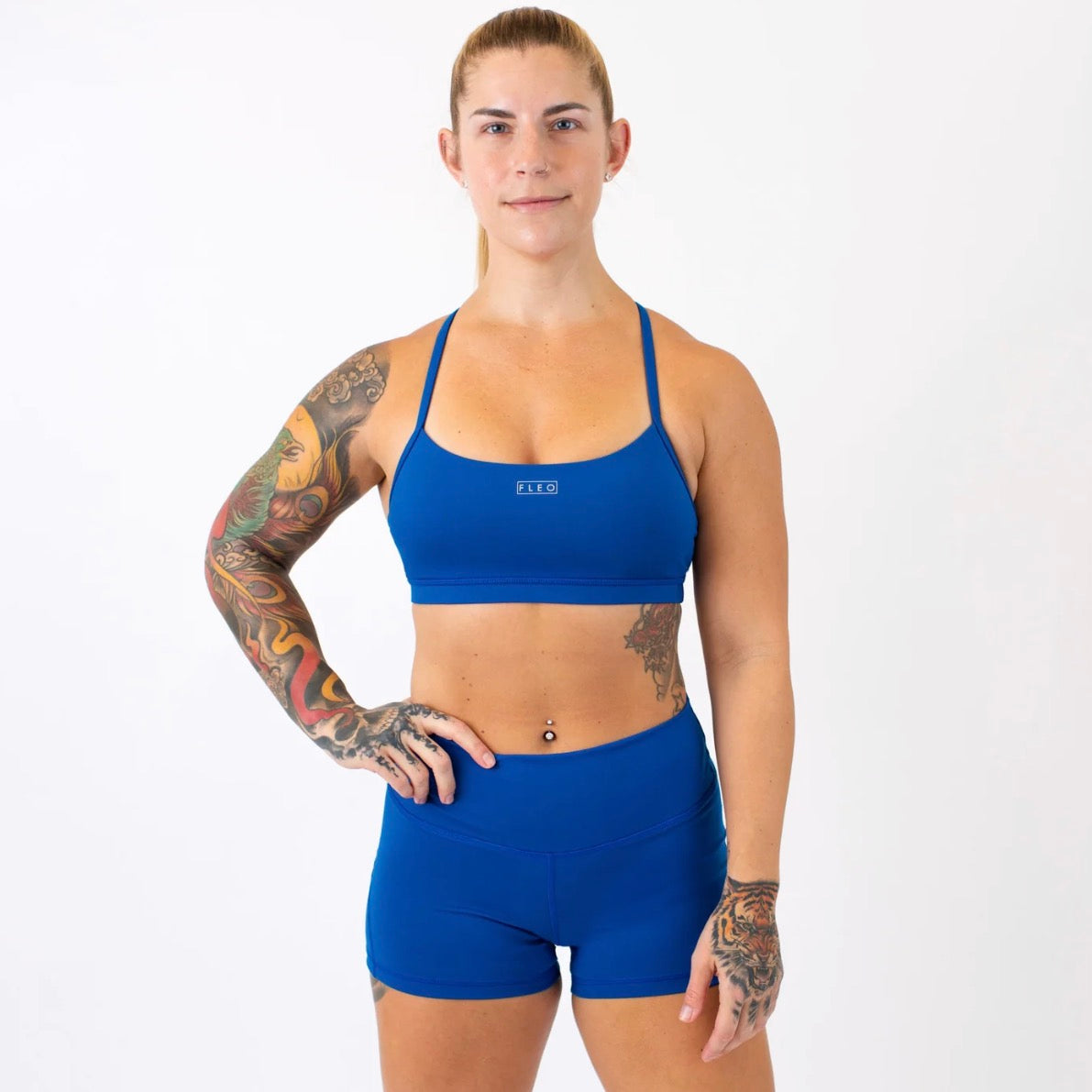 Loop Back Sports Bra - Cobalt