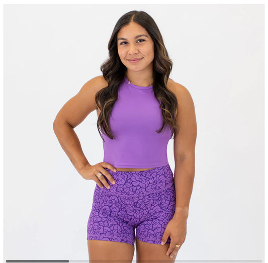 High Neck Racerback - Dewberry