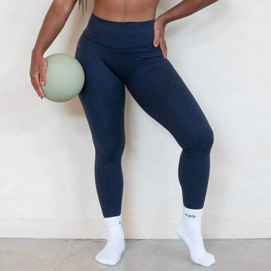 Pulse leggings - 25” - Heather Dark Sapphire