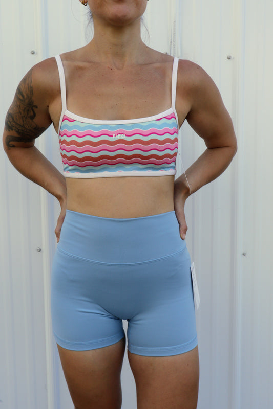 Boost Short 4" - No Front Seam - High Rise - Blue Burn