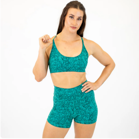Lila Sports Bra - Porcelain Flower