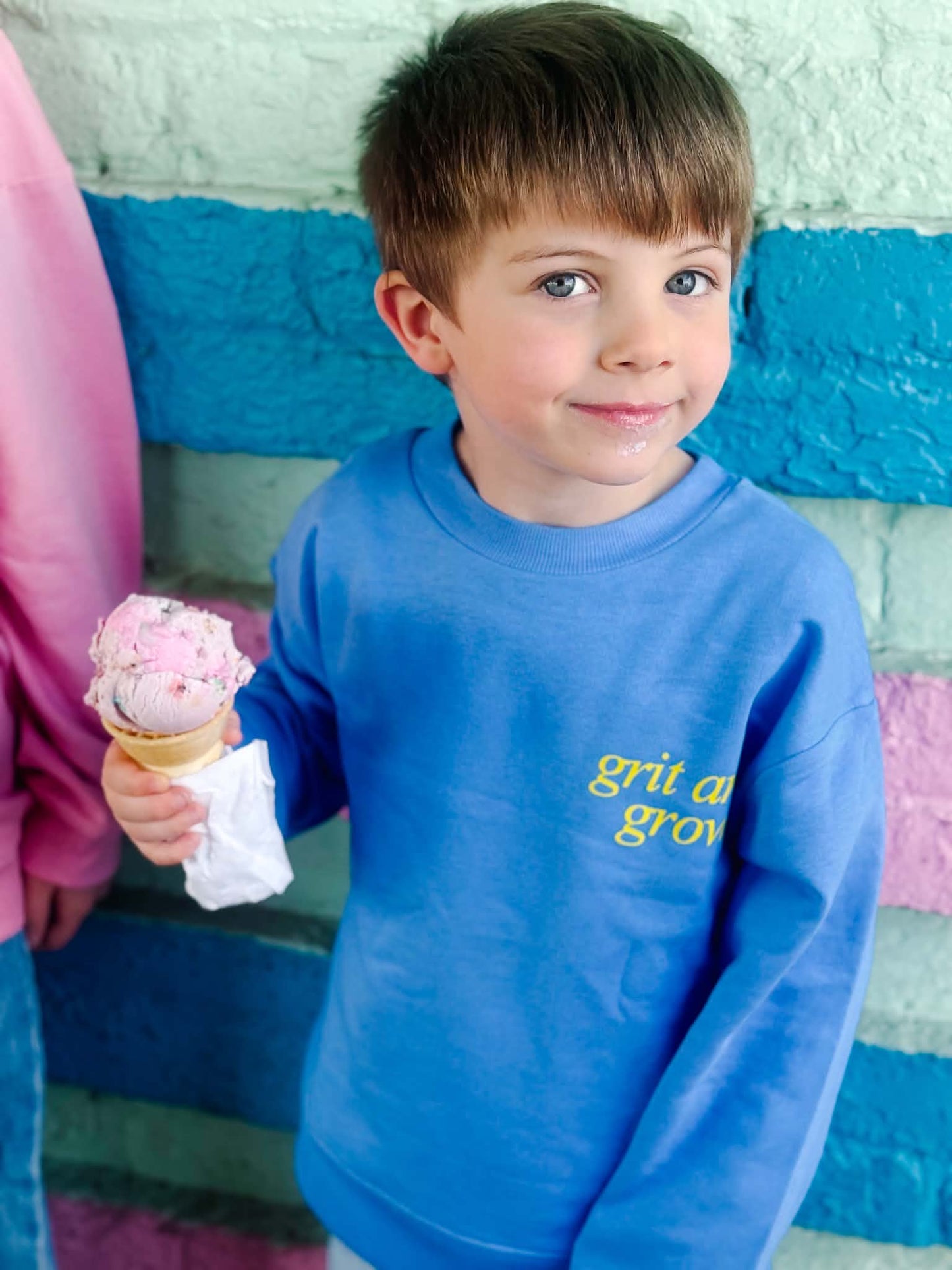 Grit & Grow Kids Crewneck - Blue