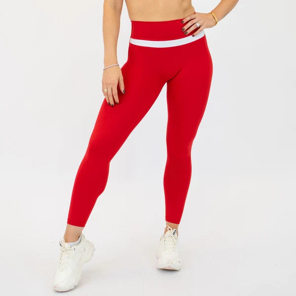 Double Take Legging 25" - NFS - Higher Rise - Salsa + White