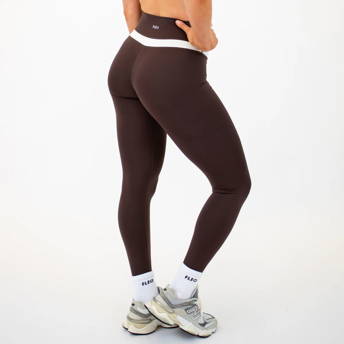 Double Take Legging 25" - NFS - Chocolate + White