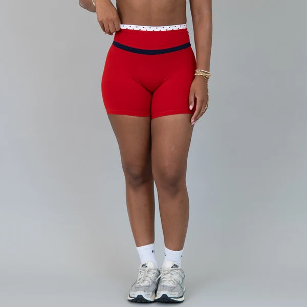 Tier Short 6" - No Front Seam - High Rise - Salsa Multi
