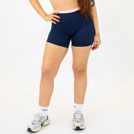 Contrast Core Short 5" - NFS - Classic Navy + Strawberry Cream