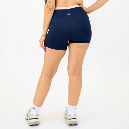 Contrast Core Short 5" - NFS - Classic Navy + Strawberry Cream